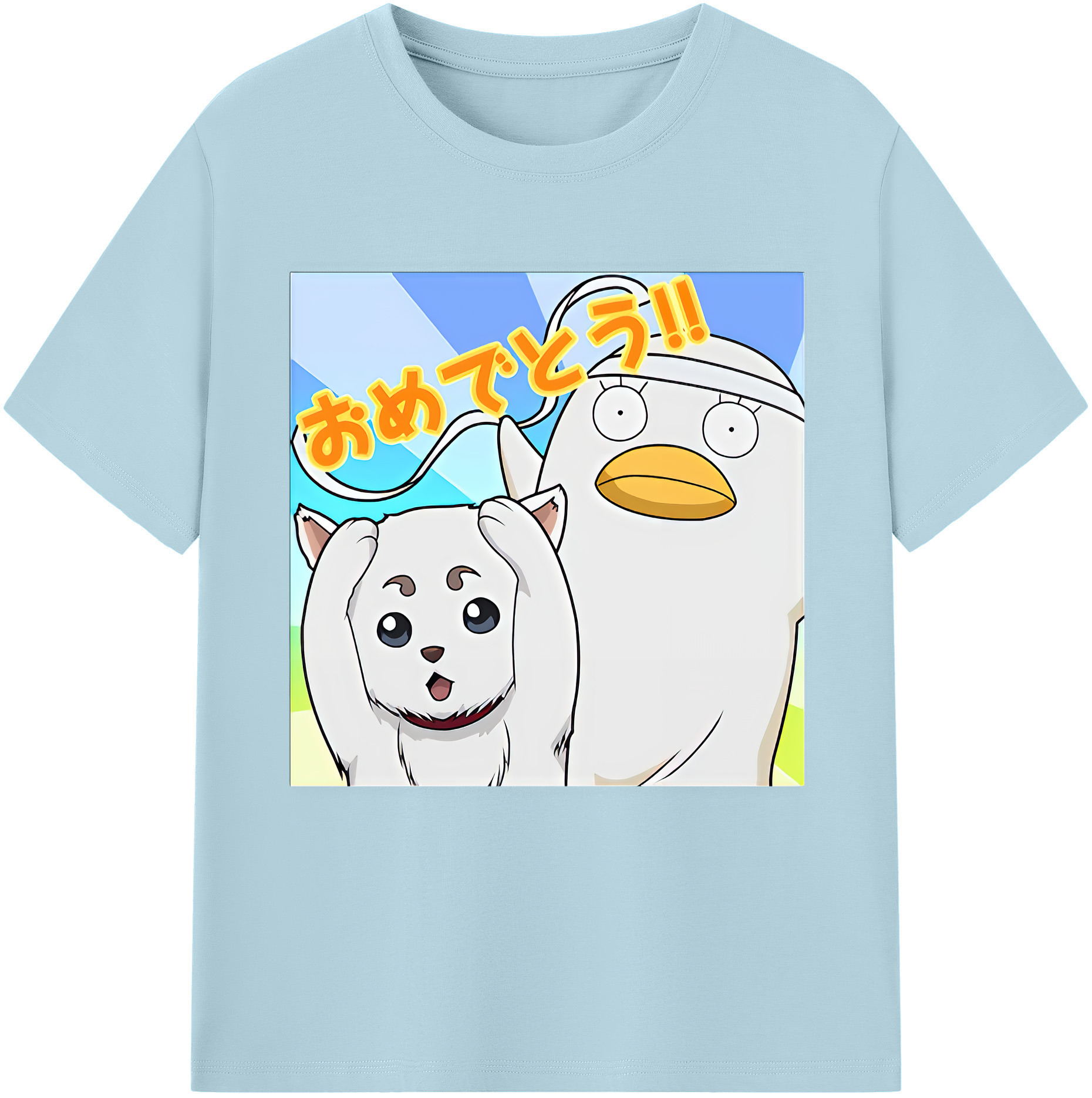（画像用） ぎんたま 坂田銀時（さかたぎんとき） 神楽 志村新八（しむら しんぱち） GINTAMA Sakata Gintoki Kagura Shimura Shinpachi 綿100％半袖Tシャツ（フロントプリント）